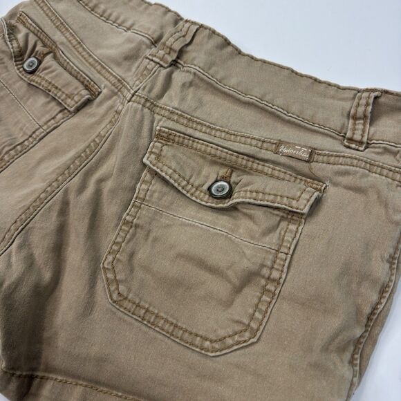 Unionbay Womens Y2K Low-Rise Stretch Shorts Beige Flap Pockets Retro Size 5 - Picture 4 of 7